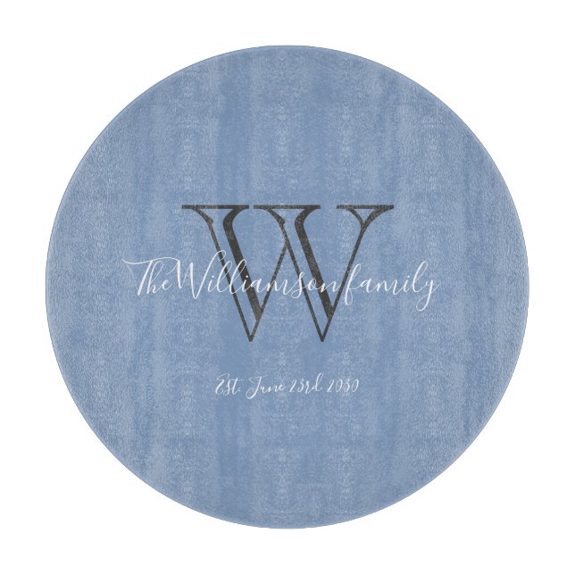 Modern Monogram Initial + Family Namn Chic (Framsidan)