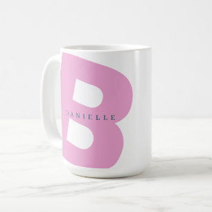 Modern Monogram Initial och Första Namn Kaffemugg