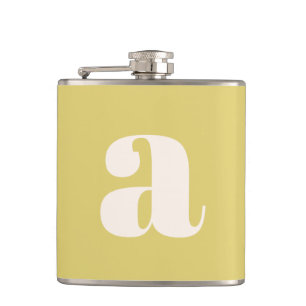 Modern Monogram Initialbokstav Mjuk Gul Bröllops- Fickplunta