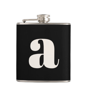 Modern monogram initialbokstav vigsel fet svart fickplunta