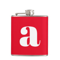 Modern monogram initialbokstav vigsel röd