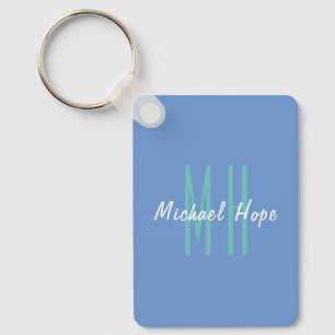 Modern Monogram Initialer Professionell Plain Simp Nyckelring