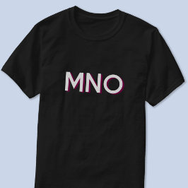 Modern monogram Initialer Shadow T Shirt