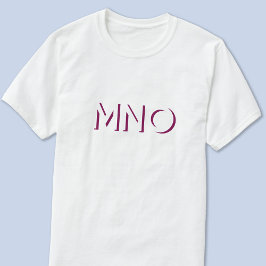Modern monogram Initialer Shadow T Shirt