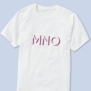 Modern monogram Initialer Shadow T Shirt