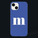 Modern Monogram - inledande<br><div class="desc">Modern nedre typografi av fodral,  minimalistisk första utformning som kan ändras för att anpassa sig. Vit mot blå bakgrund.</div>