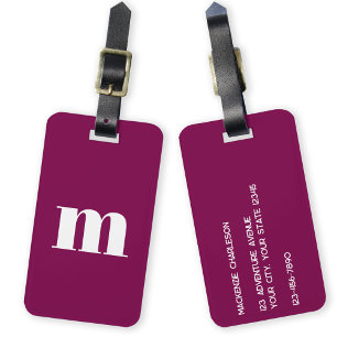 Modern Monogram - inledande Bagagebricka