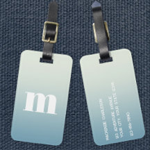 Modern monogram inledande blå gradient