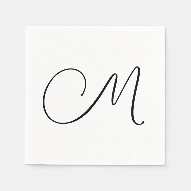 Modern Monogram - inledande Pappersservett (Framsidan)