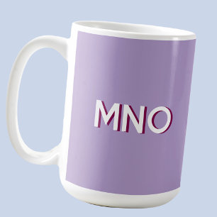 Modern monogram inledande skugglilak kaffemugg