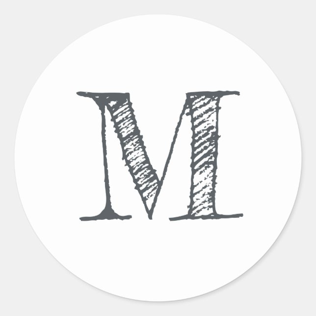 Modern monogram inledande svartvit etikett för sva (Framsida)