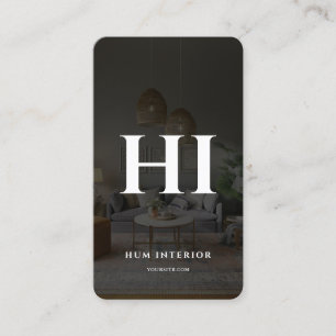 Modern Monogram Insida Designer Architecture Visitkort