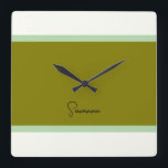 Modern monogram-klocka fyrkantig klocka<br><div class="desc">Den här Butterfly Clock kommer att lägga till lite charm och elegans till vilket rum som helst. Med en vackert utförlig fjärilskonstruktion gör det moderna estetiska och mjuka, roliga stil att det är perfekten som accentuerar biet för ett sommarhem, sovrum eller en bostad. Den här klockan är ett tidlöst tillägg...</div>