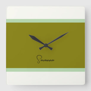 Modern monogram-klocka fyrkantig klocka