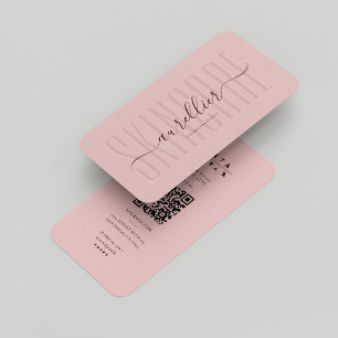 Modern monogram kometolog Esthetician Rosa Visitkort