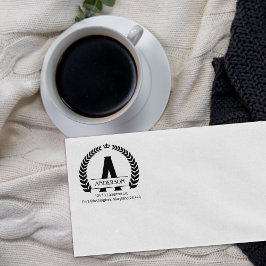 Modern Monogram Laurel, Anpassningsbarnas Returadr Stämpel