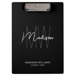 Modern Monogram Logotyp Black White Consultant