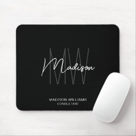 Modern Monogram Logotyp Black White Consultant Musmatta