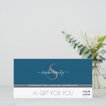 Modern Monogram Logotyp Business Gift Certificate