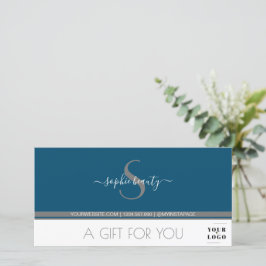 Modern Monogram Logotyp Business Gift Certificate