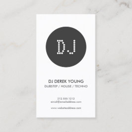 Modern monogram-Logotyp för DJs Visitkort