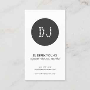 Modern monogram-Logotyp för DJs Visitkort
