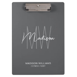 Modern Monogram Logotyp Grått Consultant