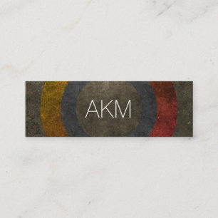Modern monogram med Färg-utklädda metoder Mini Visitkort