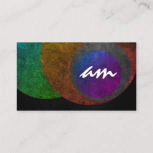 Modern monogram med Färg-utklädda metoder Visitkort