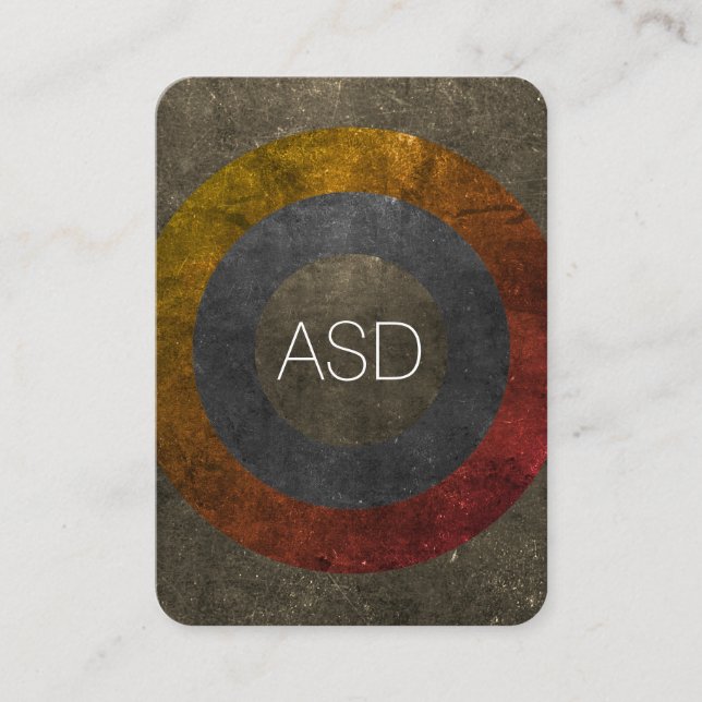 Modern monogram med Färg-utklädda metoder Visitkort (Framsida)