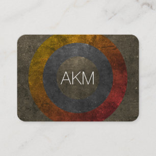Modern monogram med Färg-utklädda metoder Visitkort