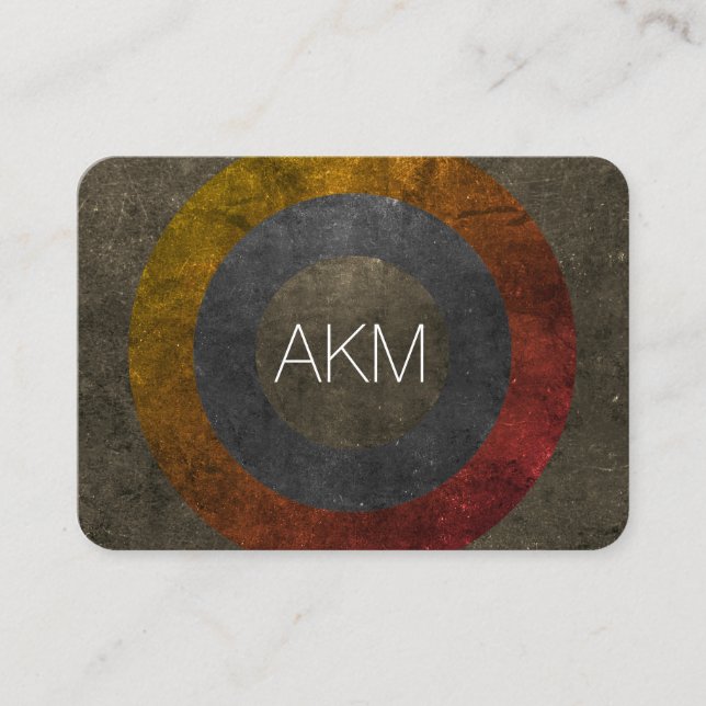Modern monogram med Färg-utklädda metoder Visitkort (Framsida)