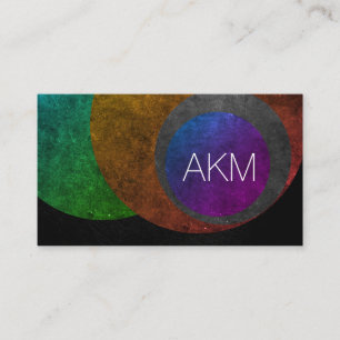 Modern monogram med Färg-utklädda metoder Visitkort