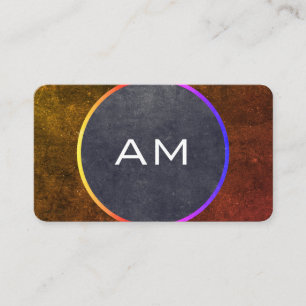 Modern monogram med Färg-utklädda metoder Visitkort