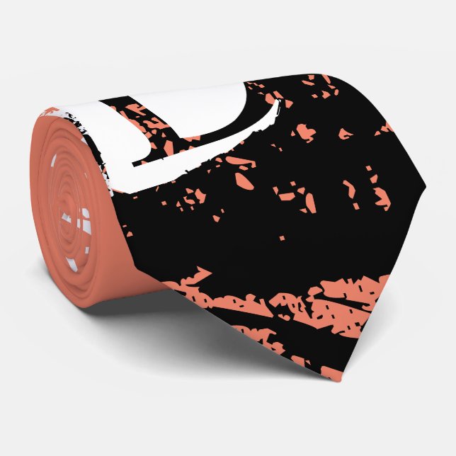 Modern monogram med ursprunglig "d" laxkoral slips (Rullad)