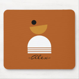 Modern monogram - minimal design Brun abstrakt Mo Musmatta