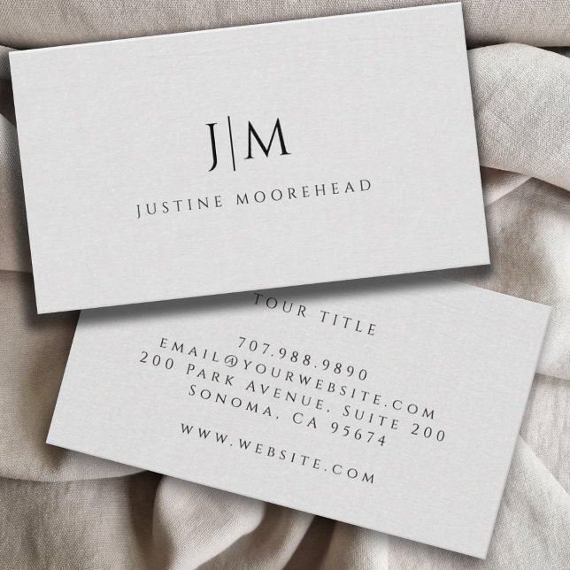 Modern monogram - minimal linjereffekt visitkort (Skapare uppladdad)