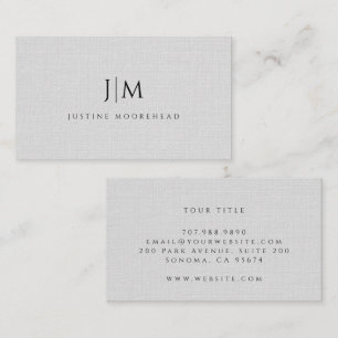 Modern monogram - minimal linjereffekt visitkort