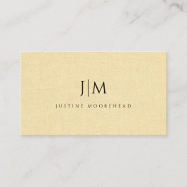 Modern monogram minimal vetelinjeffekt visitkort