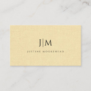 Modern monogram minimal vetelinjeffekt visitkort