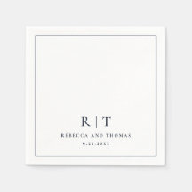 Modern Monogram - minimalistisk Bröllop