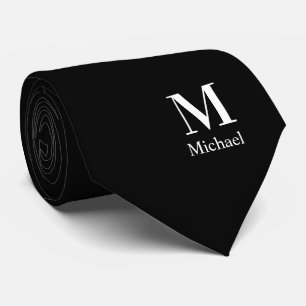 Modern Monogram Namn Anpassningsbar Neck Tie Slips