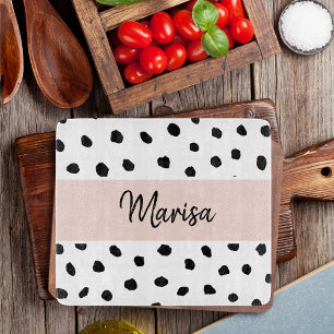 Modern Monogram Namn   Pastellns Rosa och svarta p