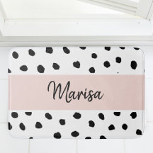Modern Monogram Namn | Pastellns Rosa och svarta p