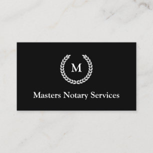 Modern Monogram - notarius publicus Visitkort