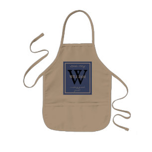 Modern Monogram och Chefs NAMN skapar underbara li Barnförkläde