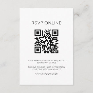 Modern Monogram Online RSVP-kort Tilläggskort