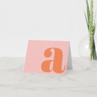 Modern Monogram - Orange för primär Brev-Rosa