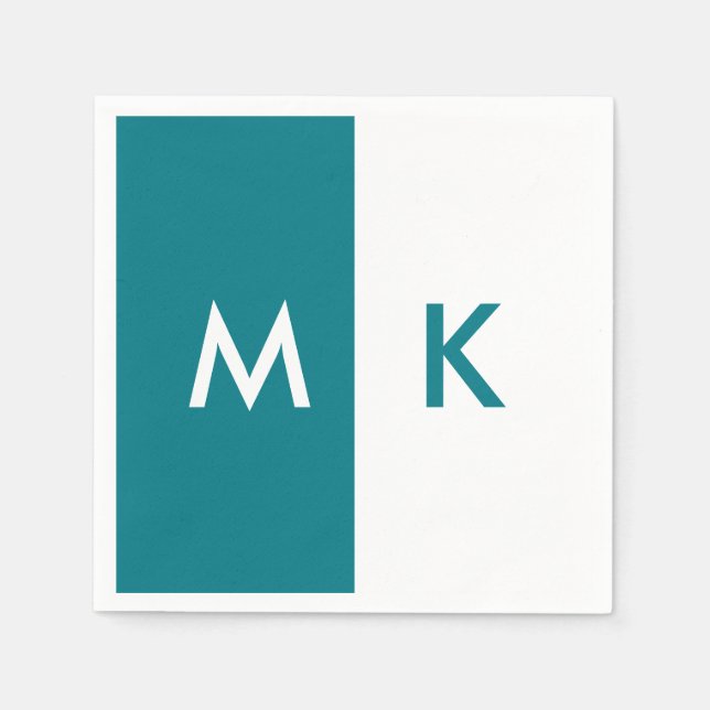 Modern Monogram Pappersservett (Framsidan)