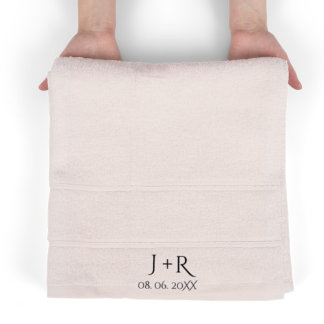 Modern Monogram par bröllop-gåva Bröllop-skydd Fleecefilt